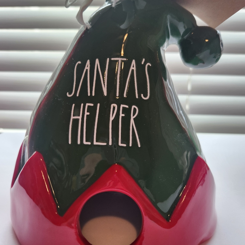 Rae Dunn Santa's Helper Ceramic Birdhouse - Red and Green